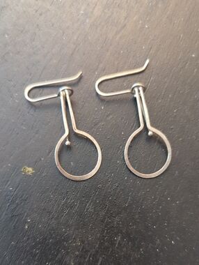 Handmade Kinetic Sterling Silver Earrings